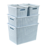 Hollow Storage Baskets for home Plastic Baskets With Lids A7018-2