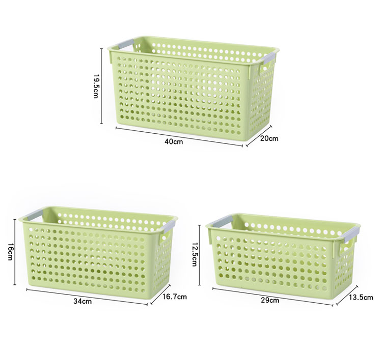 China manufacturer home storage large plastic basket with handle