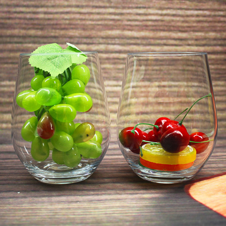Health Life BPA Free Tritan Material Stemless 4 Units Red Wine Juice Glass C1002-1
