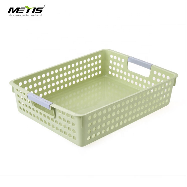 Promotion rectangular kitchen cabinet plastic basket tray storage