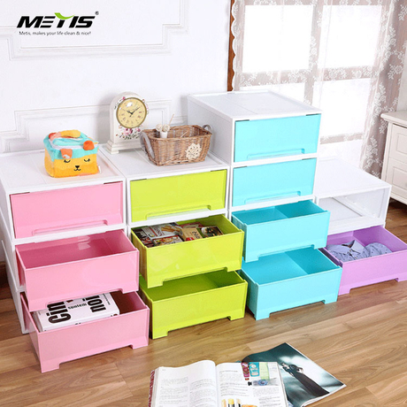 metis B6011-2 Wide Free combination White Frame Clear Drawers storage boxes