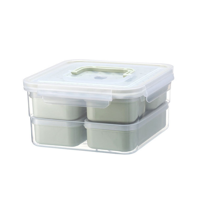 BPA free seafood fried rice salad plastic bento lunch box for camping