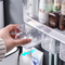 Family Magnetic Plastic Tooth Brushing Water Washing Teeth Cleaner Cup Bathroom Toothbrush Holder with Storage Box