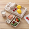 Cute design train shaped Eco-friendly bamboo fiber baby divided lunch plates