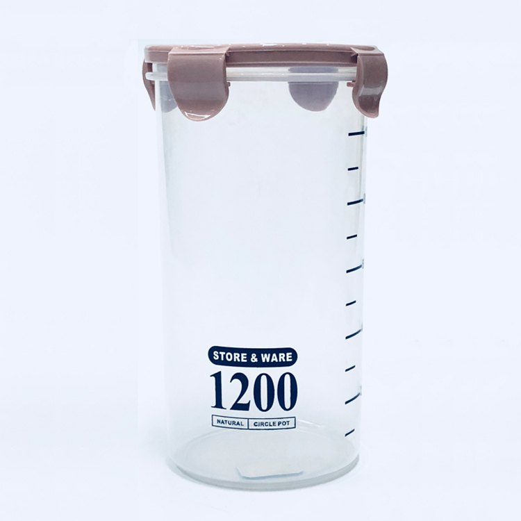 METIS Round airtight clear Plastic snack transparent airtight food container