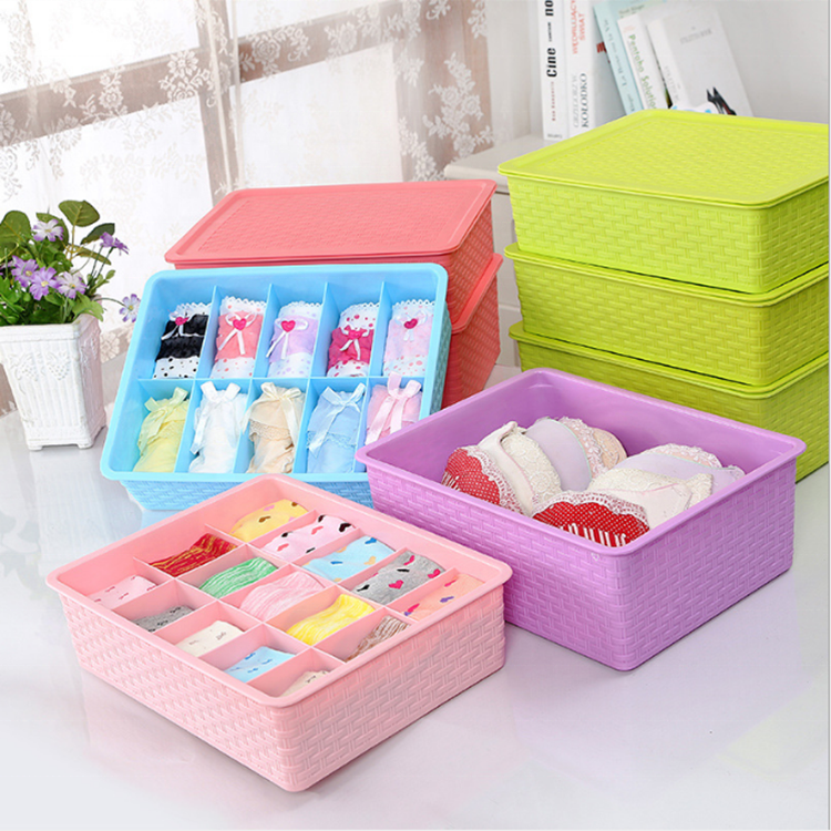 Drawer Clapboard Closet Divider Cabinet Cellular Partitions Underwear Organizer Cosmetic Plastic Storage Box
