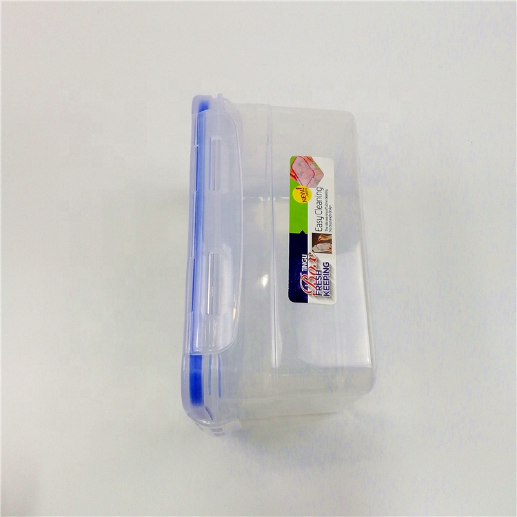 3700ml transparent rectangle sealed plastic food storage containers plastic crisper