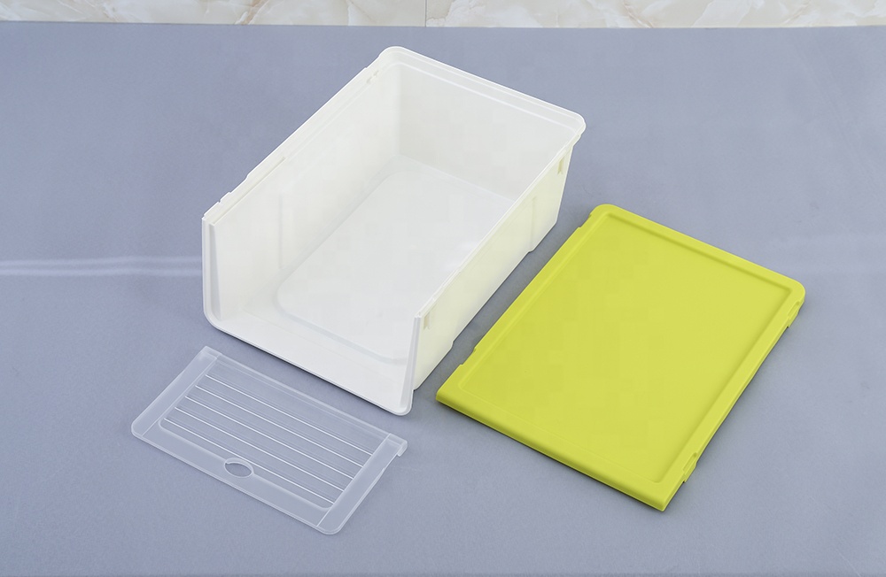 Fashion Transparent durable colorful plastic shoe storage box