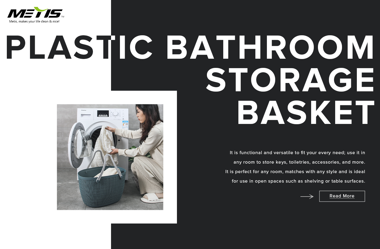 Plastic Bathroom Storage Basket from METIS