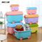 Wholesale price amazon popular cartoon children's toy box with wheels use for children