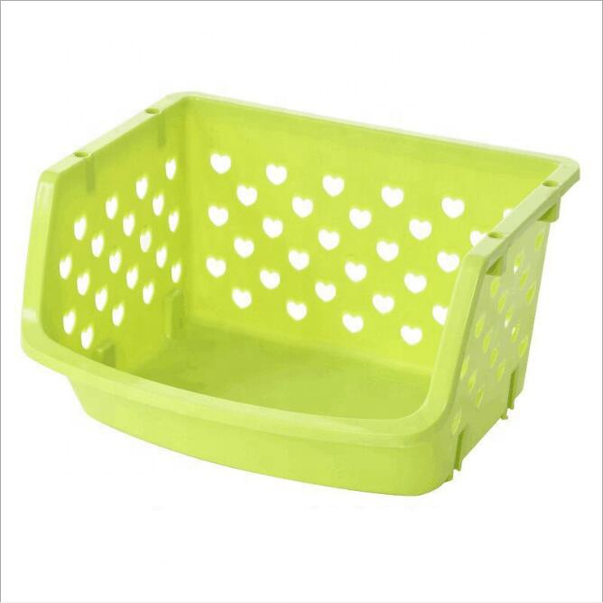 Factory Directly Provide Pile Up Storage Basket Plastic Basket Wholesale for home