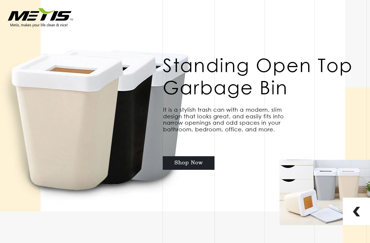 Standing Open Top Garbage Bin 