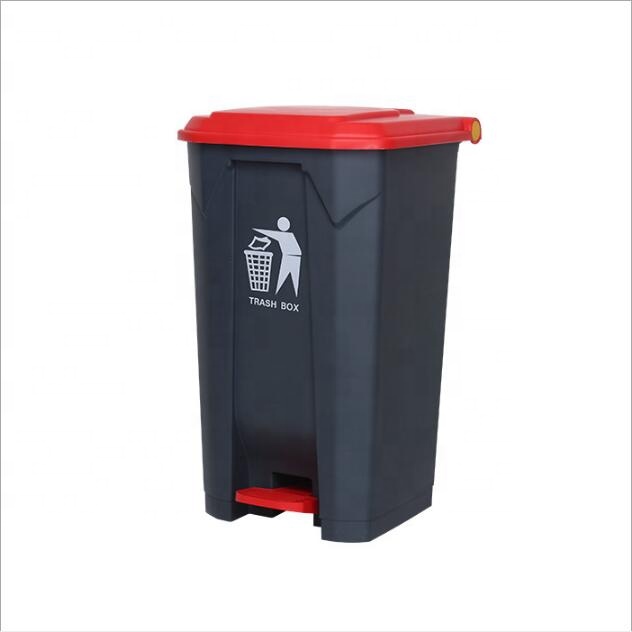 Outdoor 42 Liter Step Trash Can Plastic Household Waste Bin Container With Lift Lid