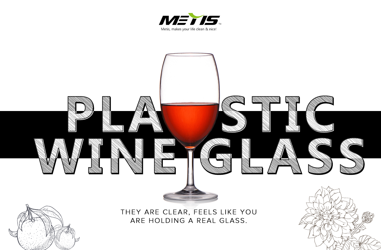 METIS Plastic Wine Glasses 
