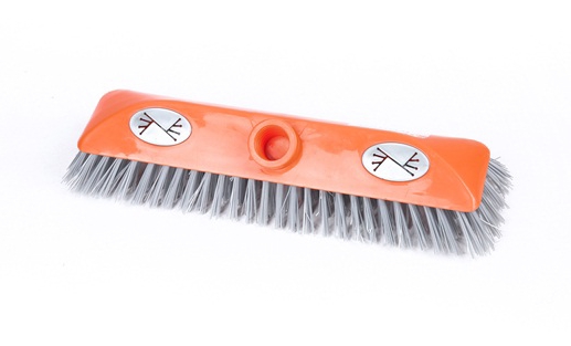 High Quality Hard Bristle Scrubbing With Two Buttons Cleaning Sweeper Broom Brush 9253