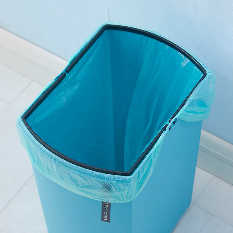 11L Plastic Trash Can For Kitchen Toilet Waste Bin Living Room with Lid Household Garbage Bin Metis B1011-2
