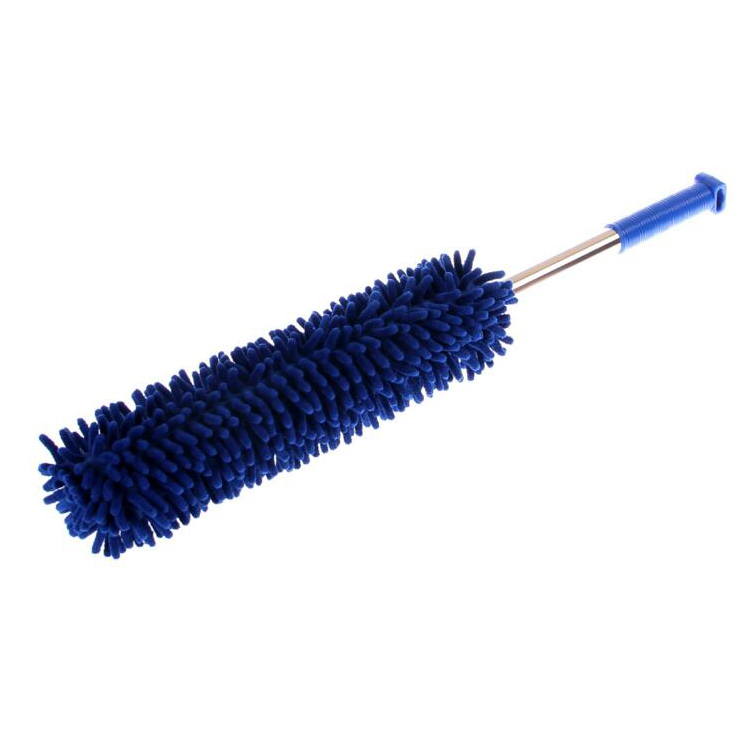 Removable washable microfibre chenille noodle cleaning car duster with telescope pole