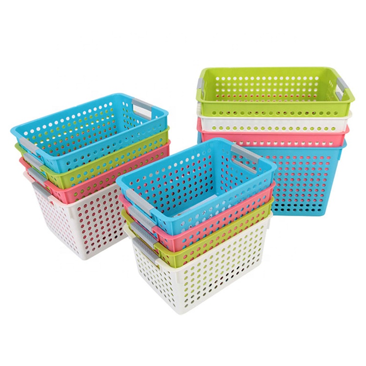 High quality plastic cotton rope kitchen storage baskets organizer toys