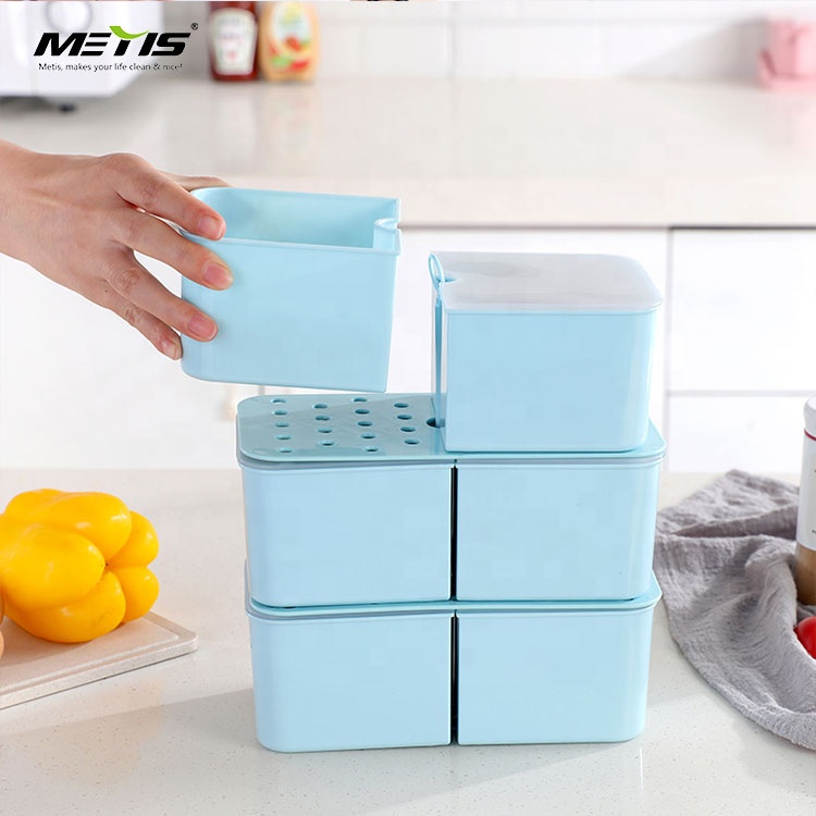 High quality good appearance square 6 parts divided picnic plastic lunch box