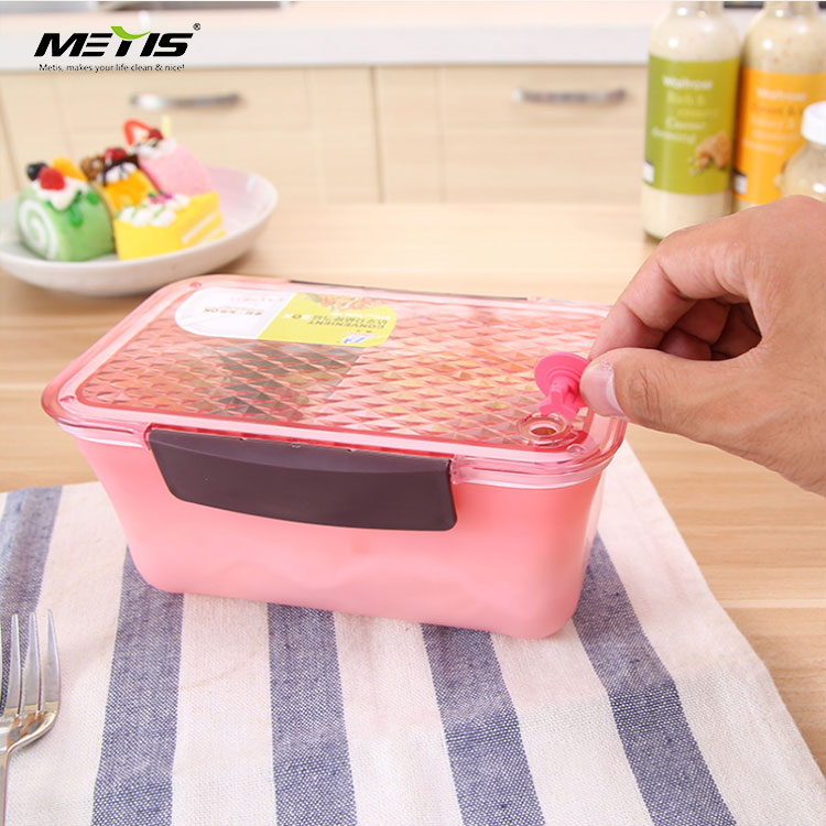 exhaust kids plastic thermo bento lunch box with 2 compartment transparent cover
