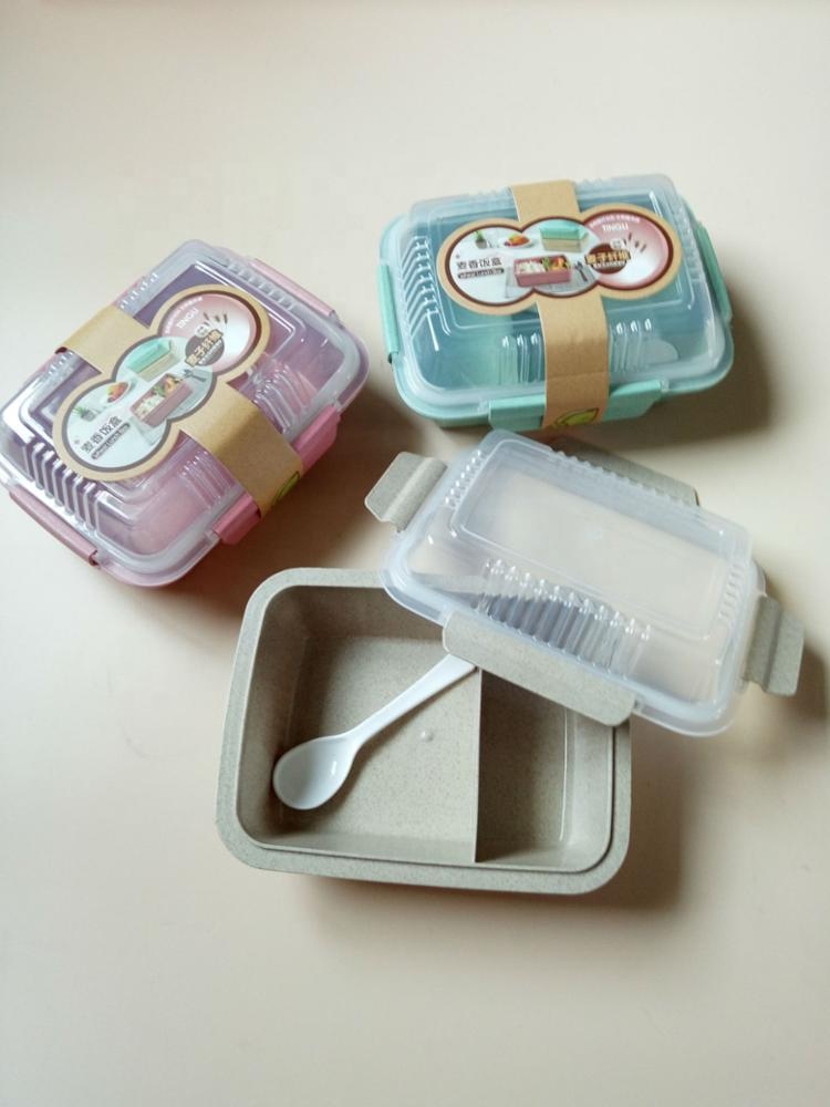 China Factory Direct Provide Eco-friendly Wheat Straw Plastic Lunch box
