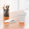 Durable food grade silica gel material reusable drinking water or coffee folding silicone cup with lid