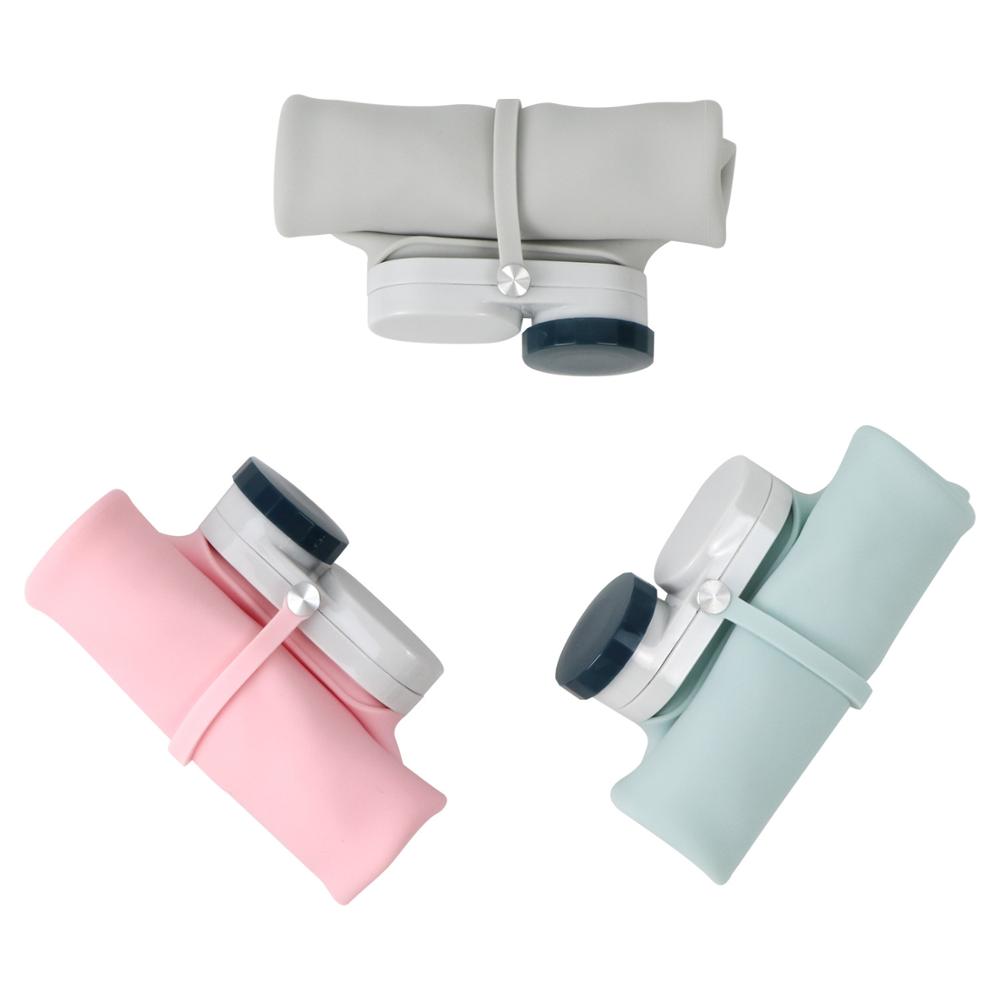 Creative design milk BOX travel Silicone Collapsible Water Bottle