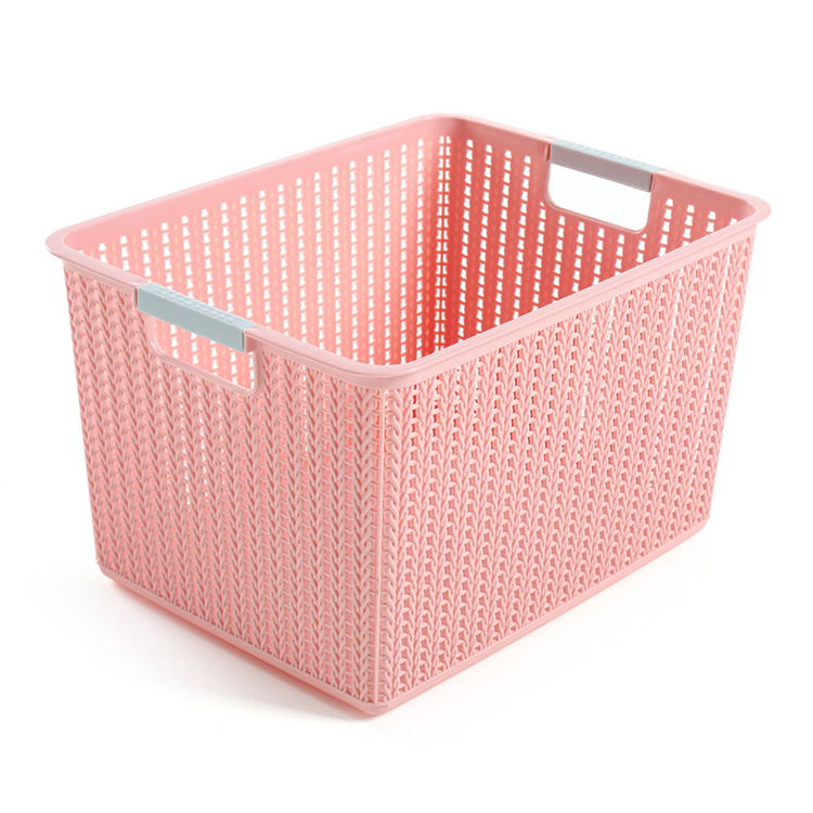 METIS High-Quality household laundry Rectangular storage Plastic Basket With handle