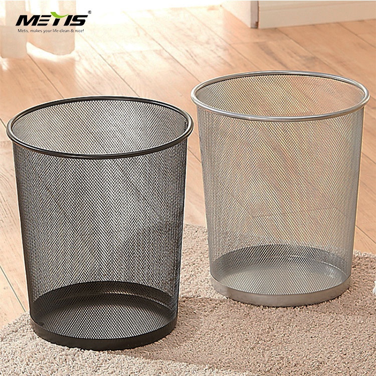 Cheap price metal mesh Office use large capacity stainless steel paper basket