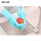 Silica Gel Dishwash Gloves Waterproof and Multifunctional Dishwash and Brush Magic Gloves Kitchen Cleaning