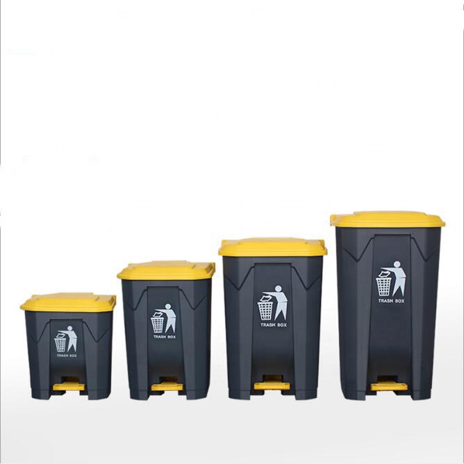 Outdoor 42 Liter Step Trash Can Plastic Household Waste Bin Container With Lift Lid