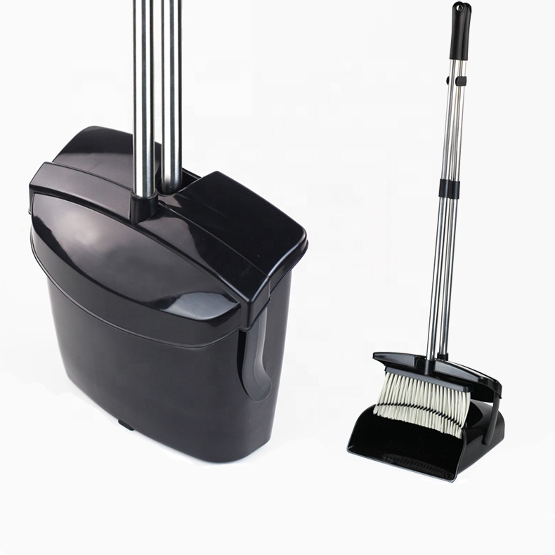 Metis Easy Cleaning Kitchen Folding Windproof Broom And Dustpan Set With Lid SS002-1-4