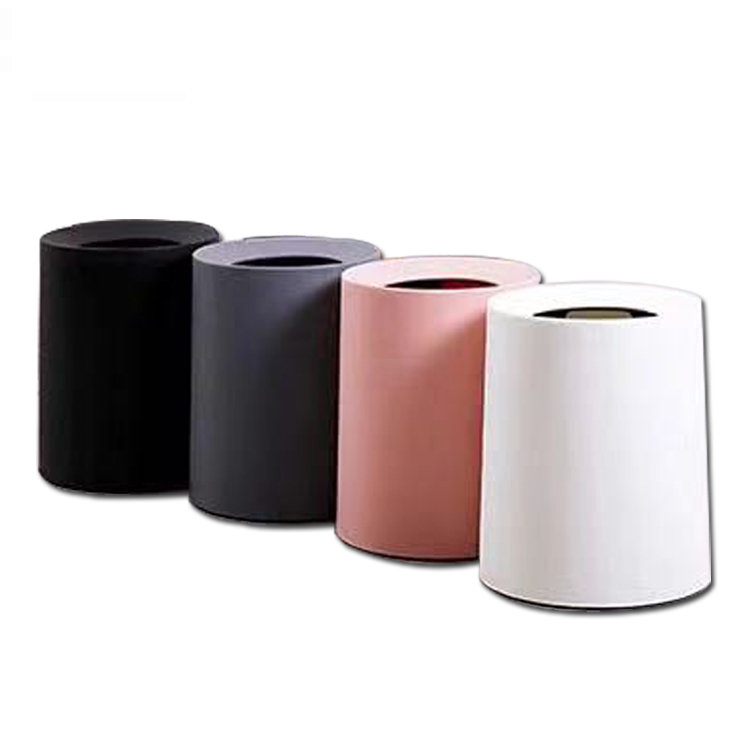 Plastic Matte Trash Bin 8L/12L Double-layer Without Lid Garbage Cans Metis A5001